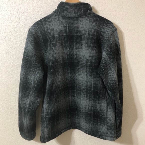 The North Face Gordon Lyons Plaid Pullover Half Zip Monument Grey Ombre Medium - Picture 5 of 7